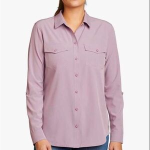 Eddie Bauer Women's Lavender Button-Up Shirt